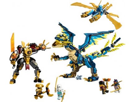 Lego ninjago 71796 le dragon elementaire contre le robot de l'imperatrice