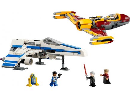 Lego star wars 75364 l'e-wing de la nouvelle republique contre le chasseur de shin hati