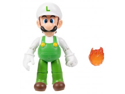 Luigi de Feu avec boule de feu : Figurine Super Mario 11 cm - Personnage