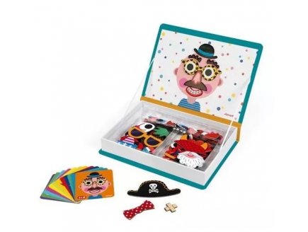 Magneti'book crazy faces garcon - janod - j02716 - jeu educatif magnetique, aimante