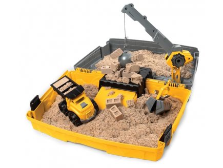 Mallette chantier de construction kinetic sand - sable magique - Spin master - 20122462 - modelage