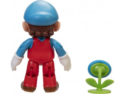 Mario de glace avec fleur de glace : figurine super mario 10 cm - figurine Nintendo articule - jakks