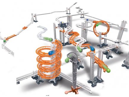Maxi pack deluxe action & reaction, edition speciale - circuit a billes - Clementoni - 52563 - jeu construction