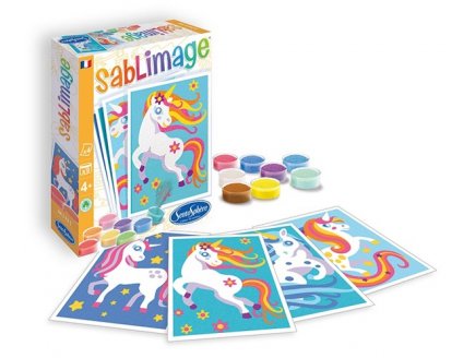 Mini sablimage licornes - sable colore - Sentosphere - 8104 - loisir creatif