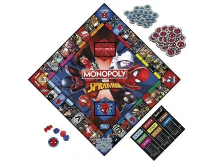 Monopoly Spiderman Marvel - Hsbro Gaming - E9072 - Jeu de soci�t� classique - DC - Spider-Man