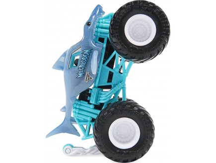 Monster jam megalodon - vehicule miniature metal bleue - Spin master