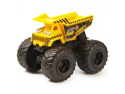 Monster Trucks Gotta Dump - Véhicule Miniature - Camion Jaune - Echelle 1.70 - Mattel