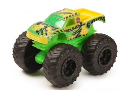 Monster Trucks Gunkster - Véhicule Miniature Jaune et Vert - Echelle 1.70 - Mattel