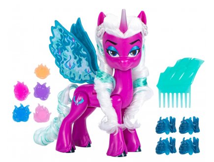 My little pony : Poney violet Opaline Arcana 16 cm ailes magiques + 10 accessoires - Mon Petit Poney - Hasbro F6447