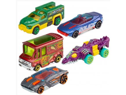 Pack de 5 v�hicules Hot Wheels : City - Mattel - HTV39 - Set voitures miniatures