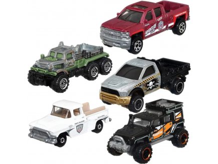 Pack de 5 vehicules matchbox : mbx off road - mattel - hfh10 - set voitures miniatures