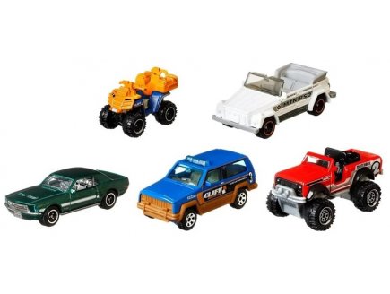 Pack de 5 vehicules matchbox : rocky peaks - Mattel - gkj09 - set voitures miniatures
