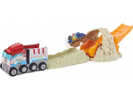 Pat patrouille camion dino patroller : sauve le t-rex + voiture metal chien chase - paw patrol dino rescue