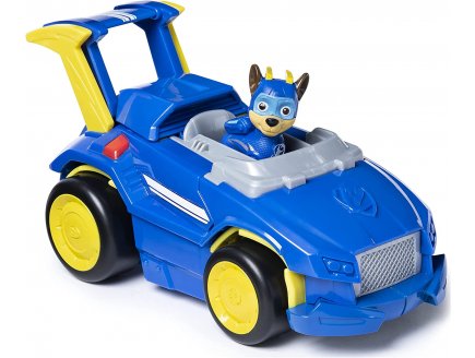 Pat patrouille chase avec voiture de police transformable - figurine chien - paw patrol mighty pups super paws - Spin master