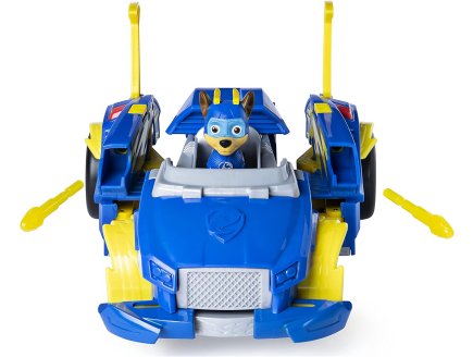 Pat patrouille chase avec voiture de police transformable - figurine chien - paw patrol mighty pups super paws - Spin master