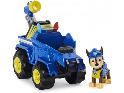 Pat patrouille chase et son quad tout terrain de police + dinosaure mystere - figurine chien - paw patrol dino rescue