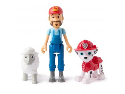 Pat Patrouille Fermier Al avec mouton et Marcus - 3 figurines - Chien - Paw Patrol - Spin Master - 20152004