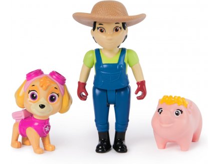 PAT PATROUILLE FERMIERE YUMI ET SON COCHON + CHIENNE STELLA - 3 FIGURINES - PAW PATROL - SPIN MASTER - 20148187