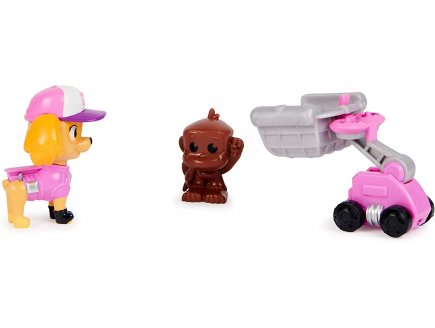 Pat Patrouille Héro Pup - Stella + drone de sauvetage a clipser + singe + centre de commande - figurine chien - Spin Master - 20139038