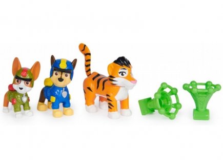 PAT PATROUILLE JUNGLE PUPS TRACKER ET CHASE ET UN TIGRE + 2 ACCESSOIRES - FIGURINE CHIEN - PAW PATROL - SPIN MASTER - 20144812