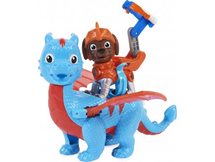 Pat patrouille knights rescu zuma et dragon ruby bleu et orange - figurine chien - paw patrol - Spin master - 20135930