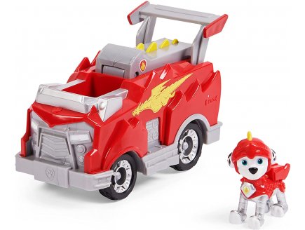Pat Patrouille Knights Rescue : Marcus avec son camion de pompier - Figurine chien - V�hicule de luxe - Spin master - 20135918