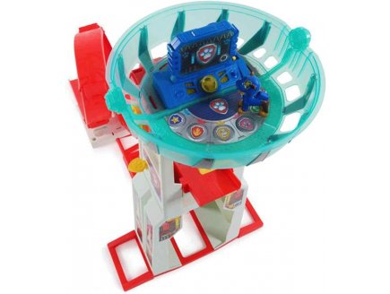 Pat patrouille le quartier gnral rescue wheels 106 cm avec sons et lumires + vhicule  police + figurine chase - paw patrol - Spin master - 20146467