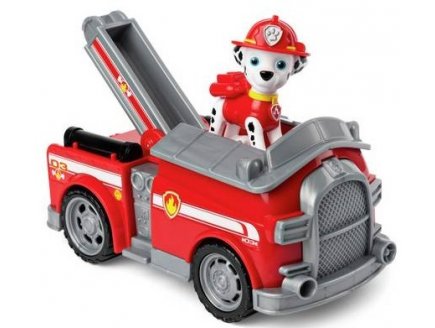 Pat patrouille marcus avec camion de pompier grande echelle - figurine chien - paw patrol - Spin master - 20114322