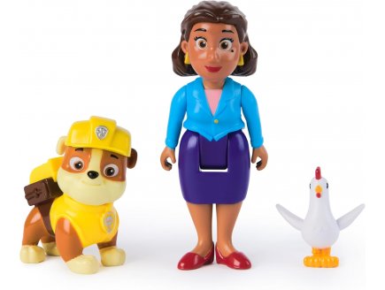 PAT PATROUILLE MME GOODWAY + POULE GALINETTA + RUBEN - 3 FIGURINES - CHIEN - PAW PATROL - SPIN MASTER - 20148185