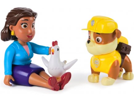 PAT PATROUILLE MME GOODWAY + POULE GALINETTA + RUBEN - 3 FIGURINES - CHIEN - PAW PATROL - SPIN MASTER - 20148185