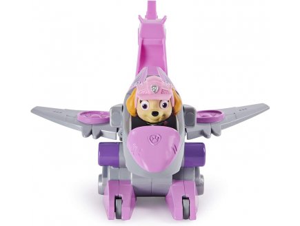 Pat Patrouille Stella et son avion + Dinosaure mystère - Figurine chien - Dino Rescue