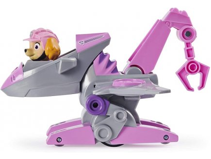 Pat Patrouille Stella et son avion + Dinosaure mystère - Figurine chien - Dino Rescue