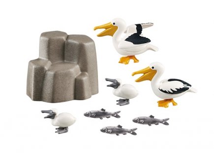 Playmobil aquarium 9070 famille de pelicans