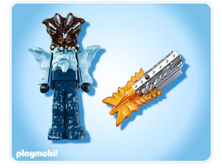 Playmobil chasseurs de tresors 4849 gardien du temple avec arme lumineuse orange