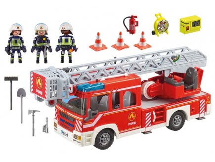 Playmobil city action 9463 camion de pompiers avec echelle pivotante