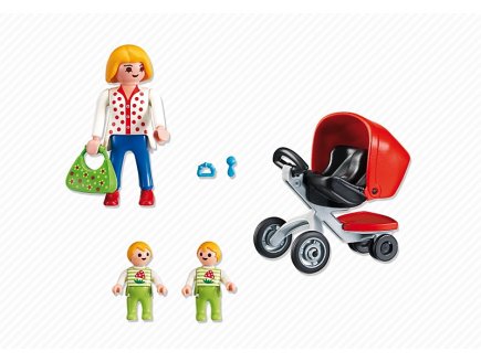 Playmobil city life 5573 maman avec jumeaux et landau
