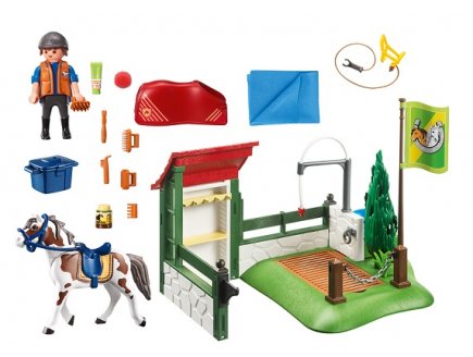 Playmobil country 6929 box de lavage pour chevaux