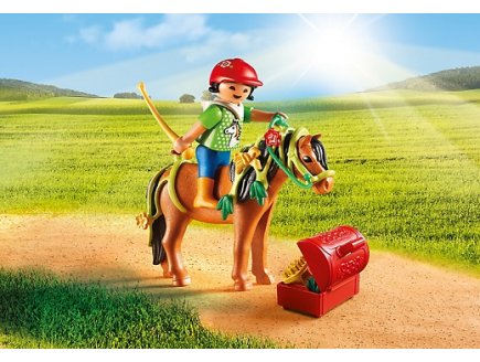 Playmobil country 6968 poney a decorer fleur