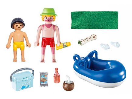 PLAYMOBIL FAMILY FUN 70112 VACANCIER AVEC COUP DE SOLEIL ET BOUEE
