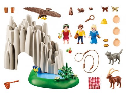 Playmobil heidi 70254 heidi, peter et clara au lac de cristal