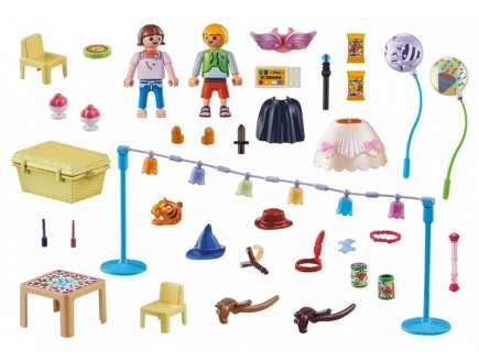 Playmobil my life 71451 set cadeau : enfants avec decorations de fete