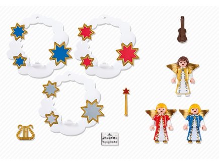 PLAYMOBIL NOEL 5591 DECORATIONS POUR ACCROCHER AU SAPIN - 3 ANGES DE NOEL 