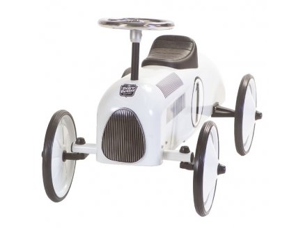 Porteur voiture vintage metal lewis blanc - Retro roller - 0706094