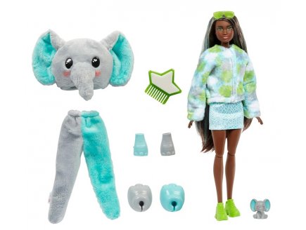 Poupe Barbie Cutie Reveal Elephant 10 surprises - Costume peluche animal - Mattel - HKP98
