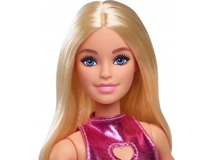Poup�e Barbie Fashionistas - Robe rose m�tallique avec c�ur - Poup�e mannequin Mode - Mattel - HYT88