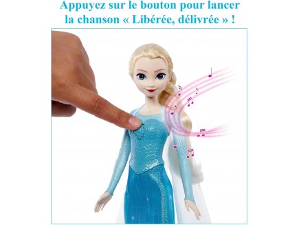 Poup�e Elsa qui chante  30 cm - Elsa robe de Princesse - Poup�e Mannequin Reine Des Neiges - Disney Frozen - Mattel JDL58