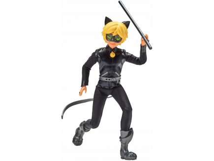 Poup�e Miraculous : Chat Noir 26 cm + accessoire - poup�e mannequin articul�e - Adrien - Bandai - P50015