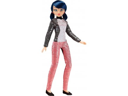 Poupee miraculous : ladybug 26 cm tenue magic paillettes + masque - poupee mannequin articulee - marinette - Bandai - p50375