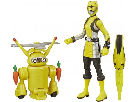 Power rangers jaune beast morphers et robot-b?te jax morphin - figurine 15 cm - e8087