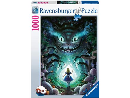 Puzzle alice au pays dans la foret des merveilles avec le chat 1000 pieces - collection disney - Ravensburger 167333